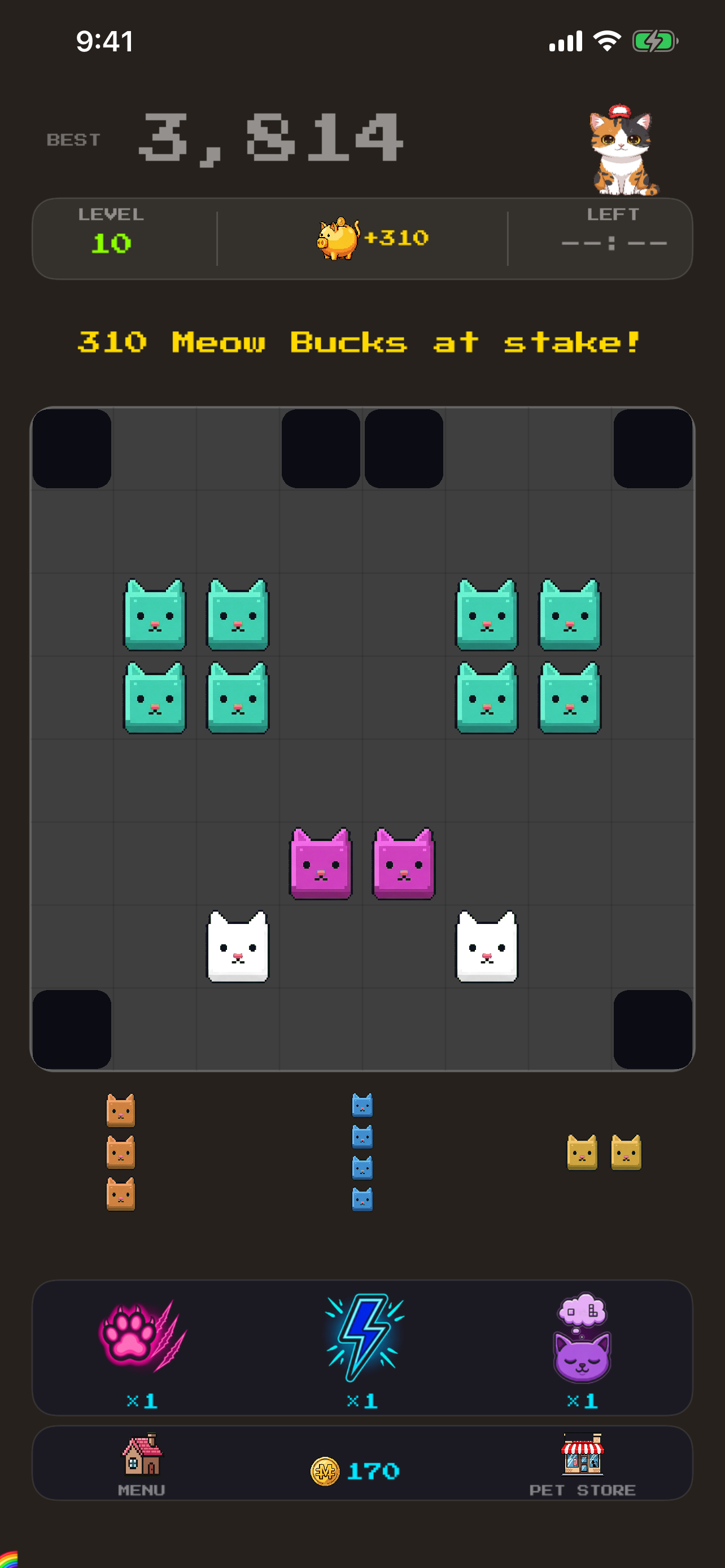 Cat Level — every 10 levels, the rules change